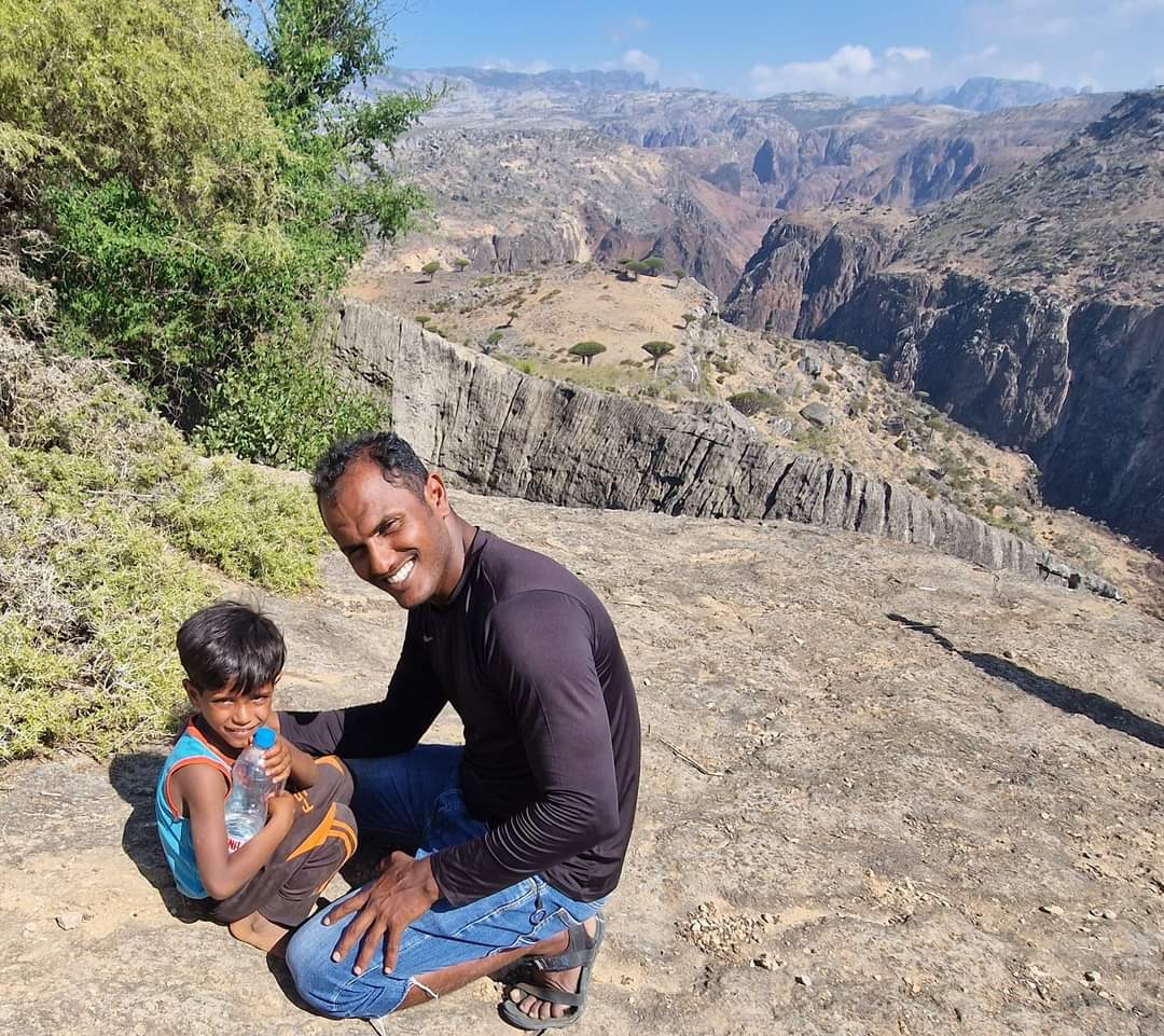 Our guide with a young local boy Socotra