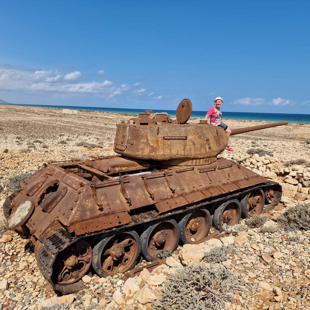 Me sitting on a tank in Socotra