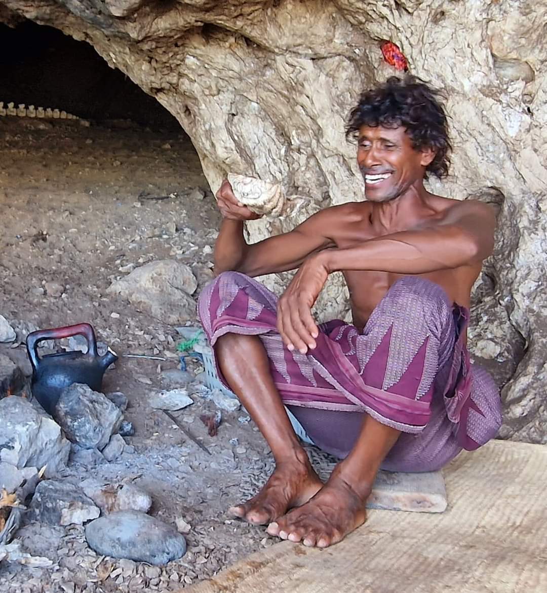 A smiling caveman in Socotra