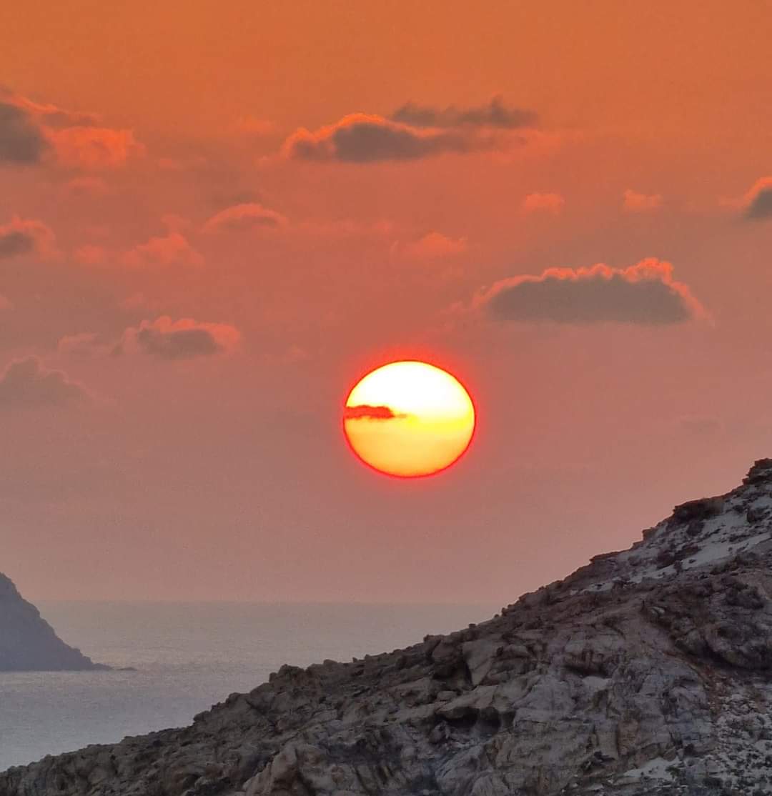 The sun setting in Socotra
