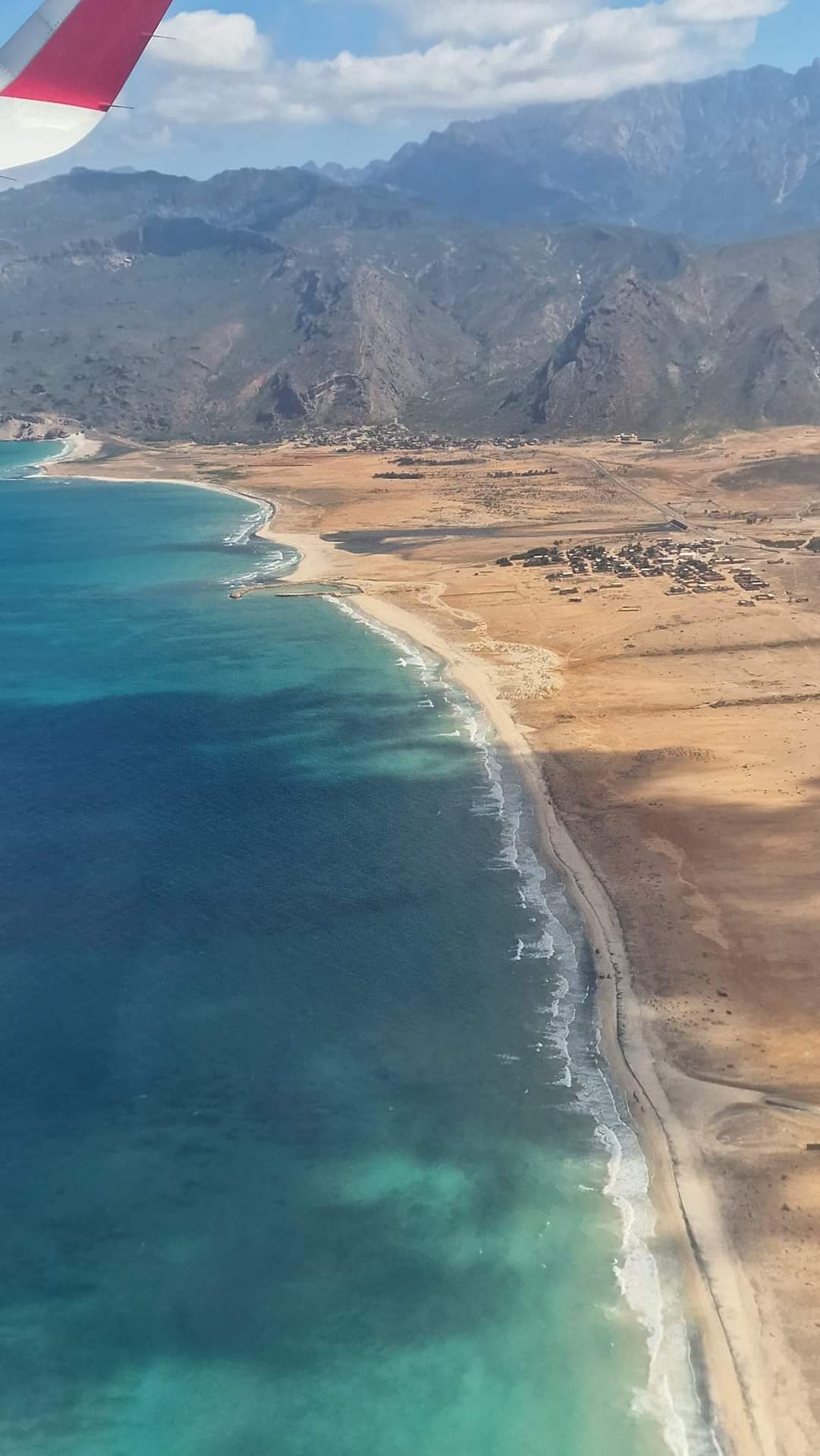 View of Socotra from the plane