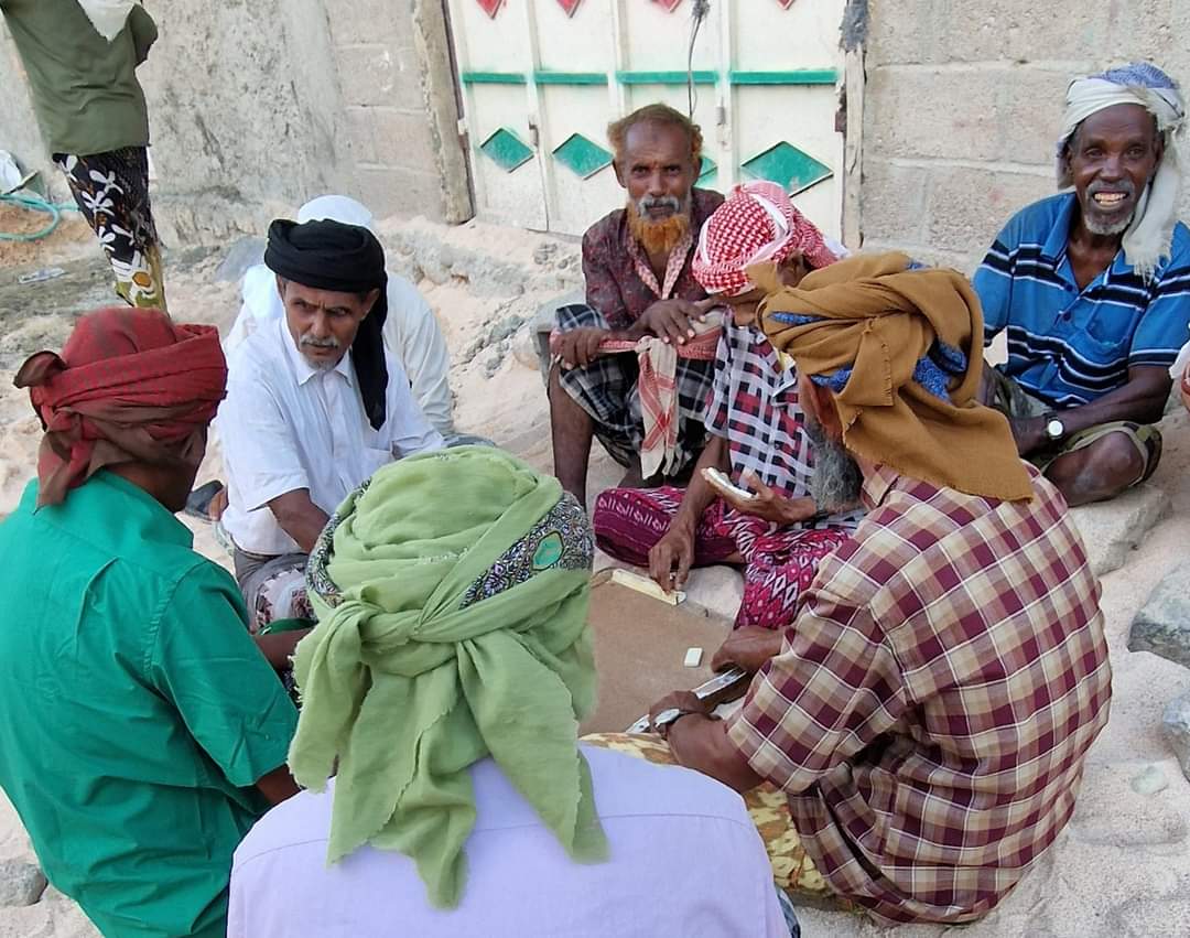 Local men playing dominoes in Socotra