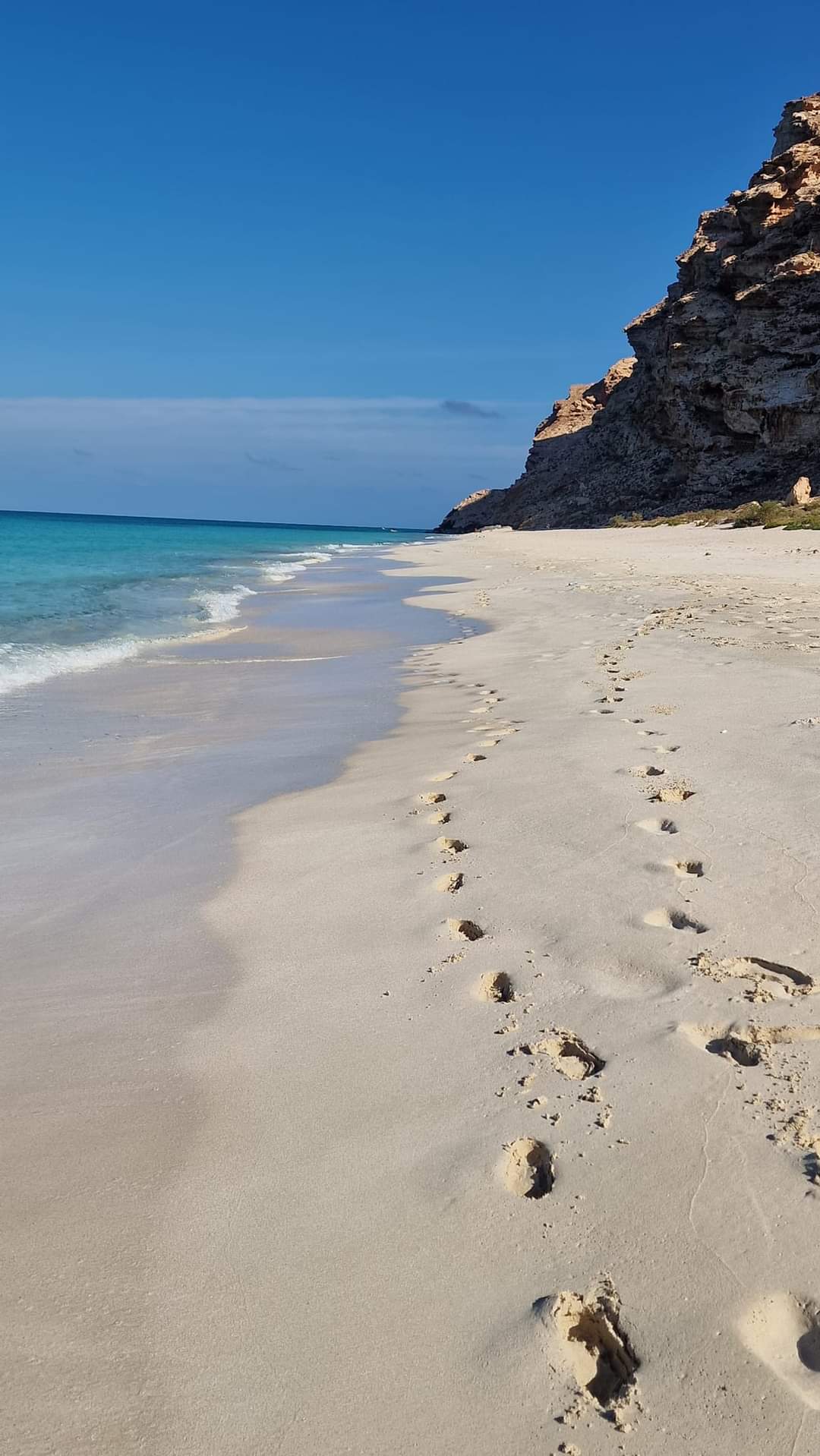 Footprints in the sand Socotra