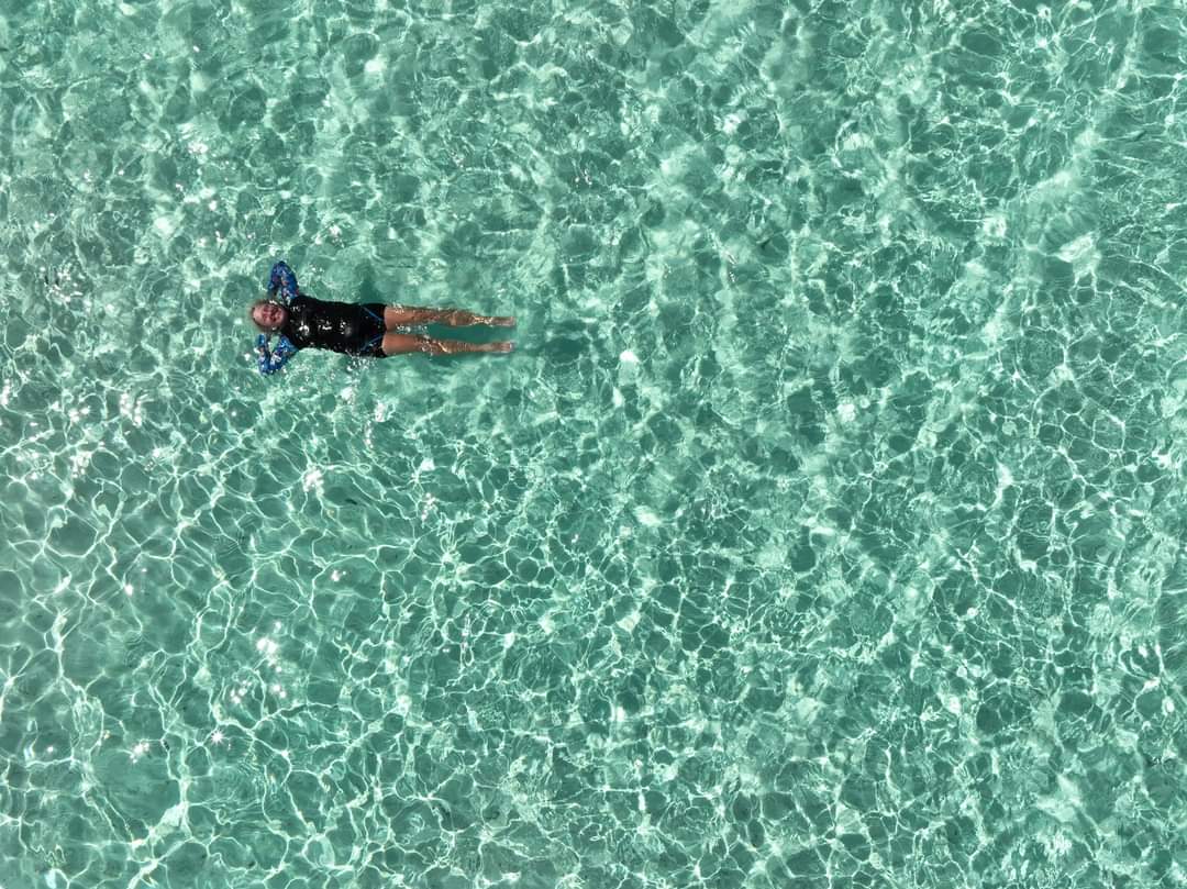 Me relaxing in the crystal clear waters in the MaldIves