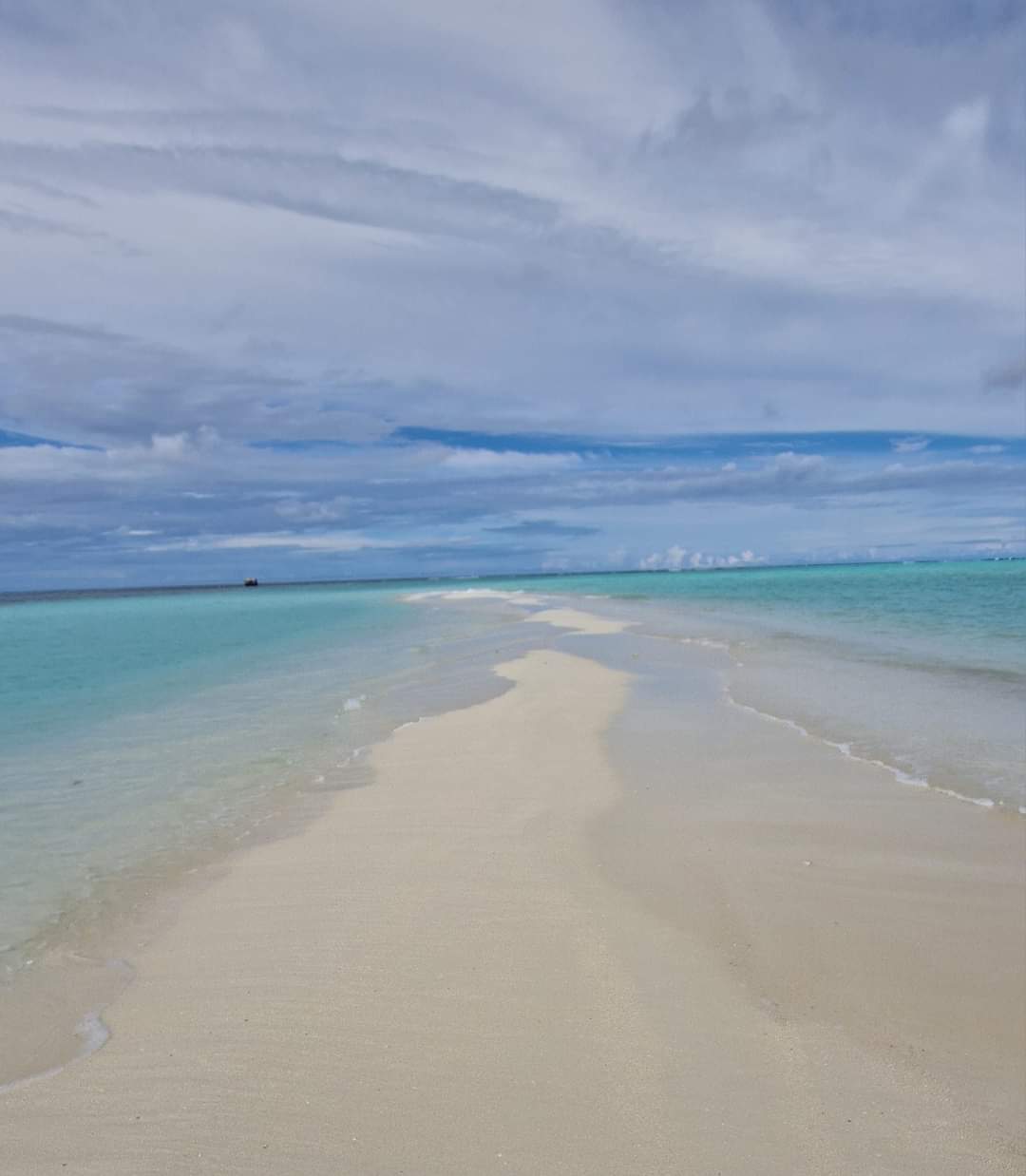 A stunning sandbank in the Maldives