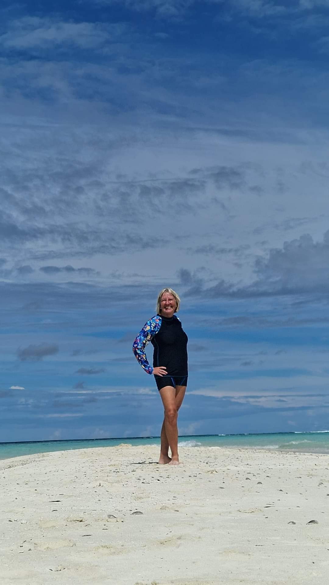 Me standing on a sandbank in the Indian Ocean