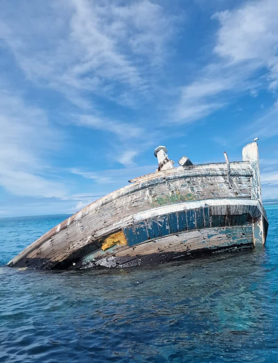 A shipwreck in the Maldives