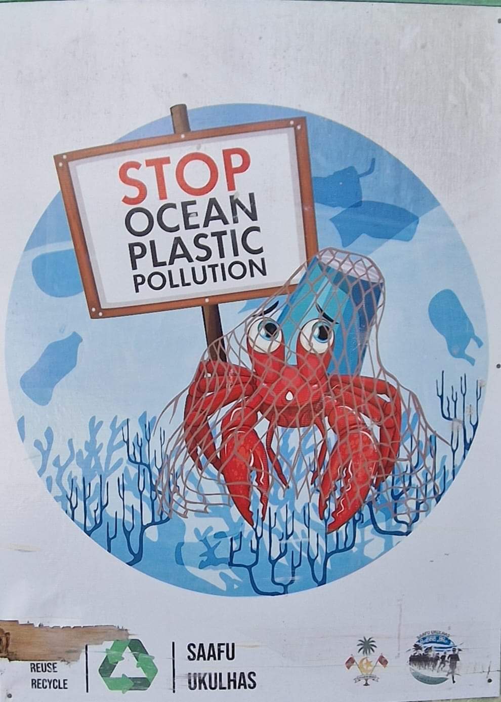 An important environmental message in Ukulhas, Maldives