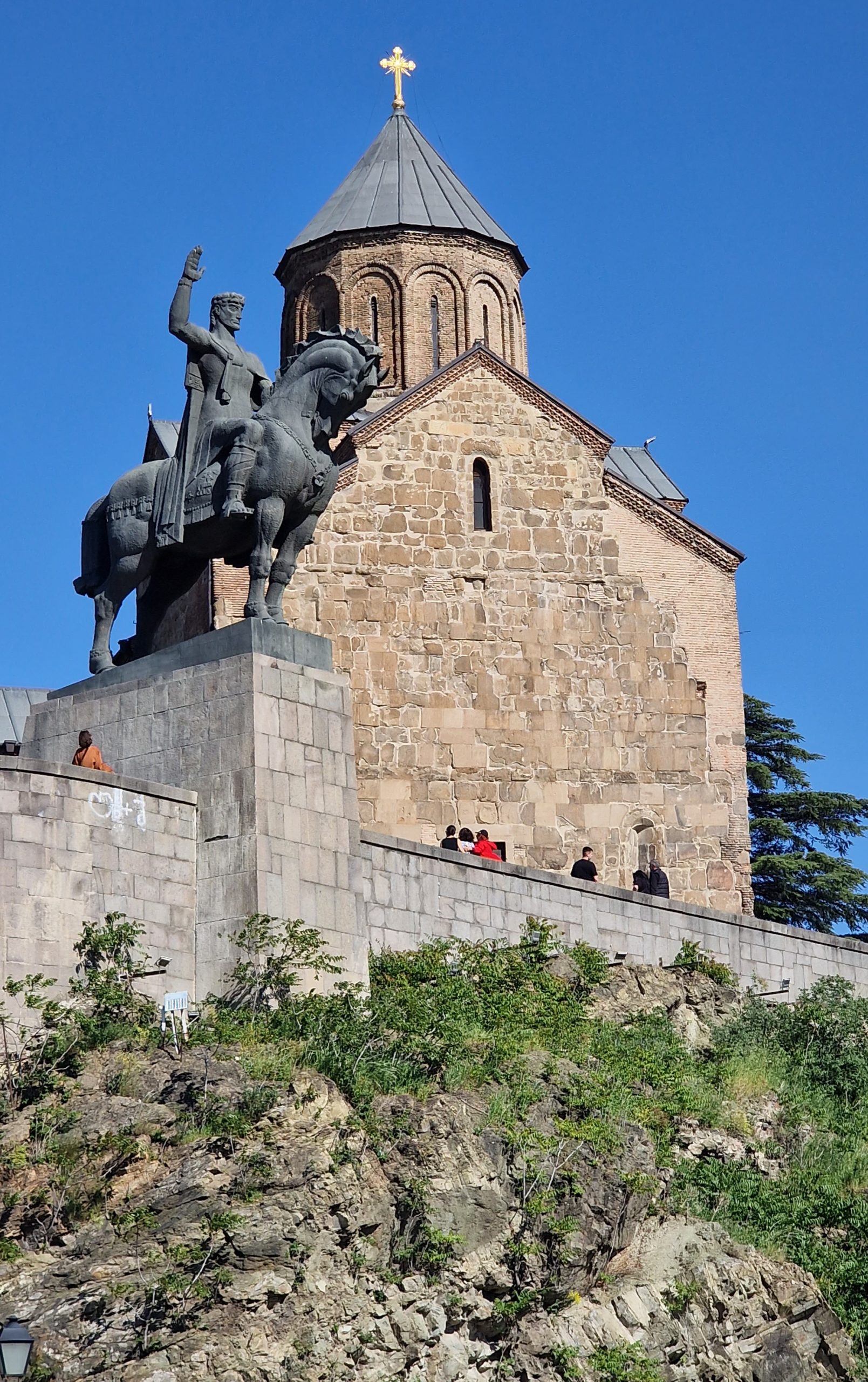 Metekhi cathedral in Tbilisi, Georgia
