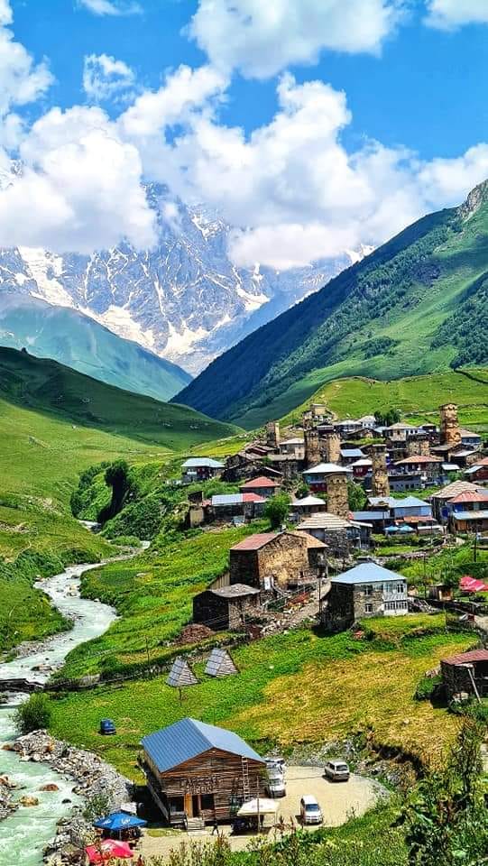 The ancient watchtowers of Ushguli village in Svaneti, Georgia